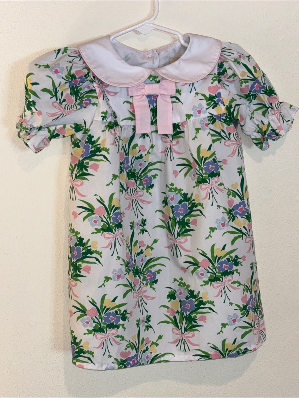 The Beaufort Bonnet Company White Floral Bow-Front Dress